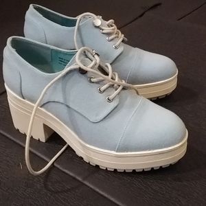 Urban Outfitters Chunky Platform Heeled Lace-Up Shoes